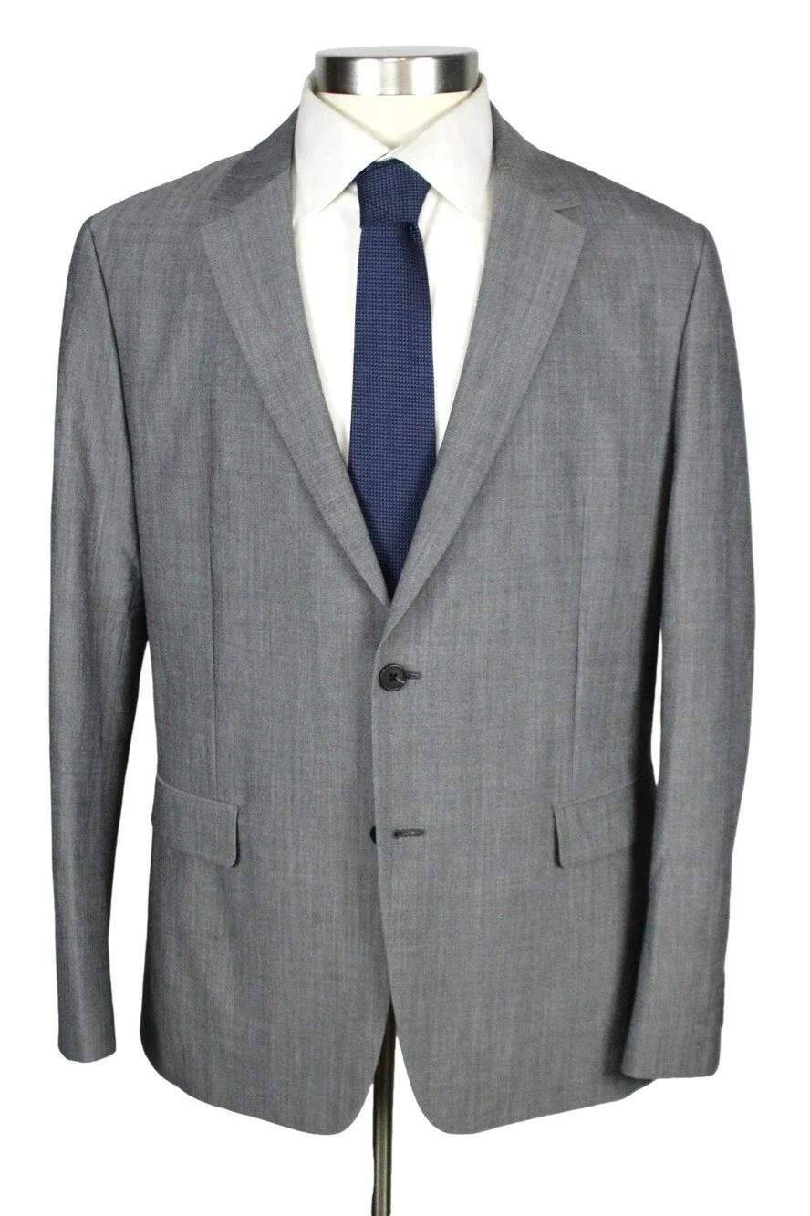 Theory Clinton Seersucker Blazer 44 R Mens Slim Fit Grey Wool Sport Coat